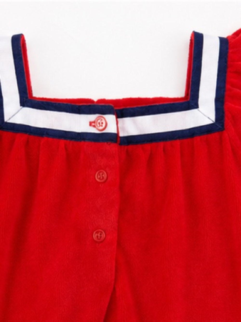 Like New Janie and Jack Patriotic Terry Cloth Sailor Dress Coastal Red Size 5 - Picture 4 of 11